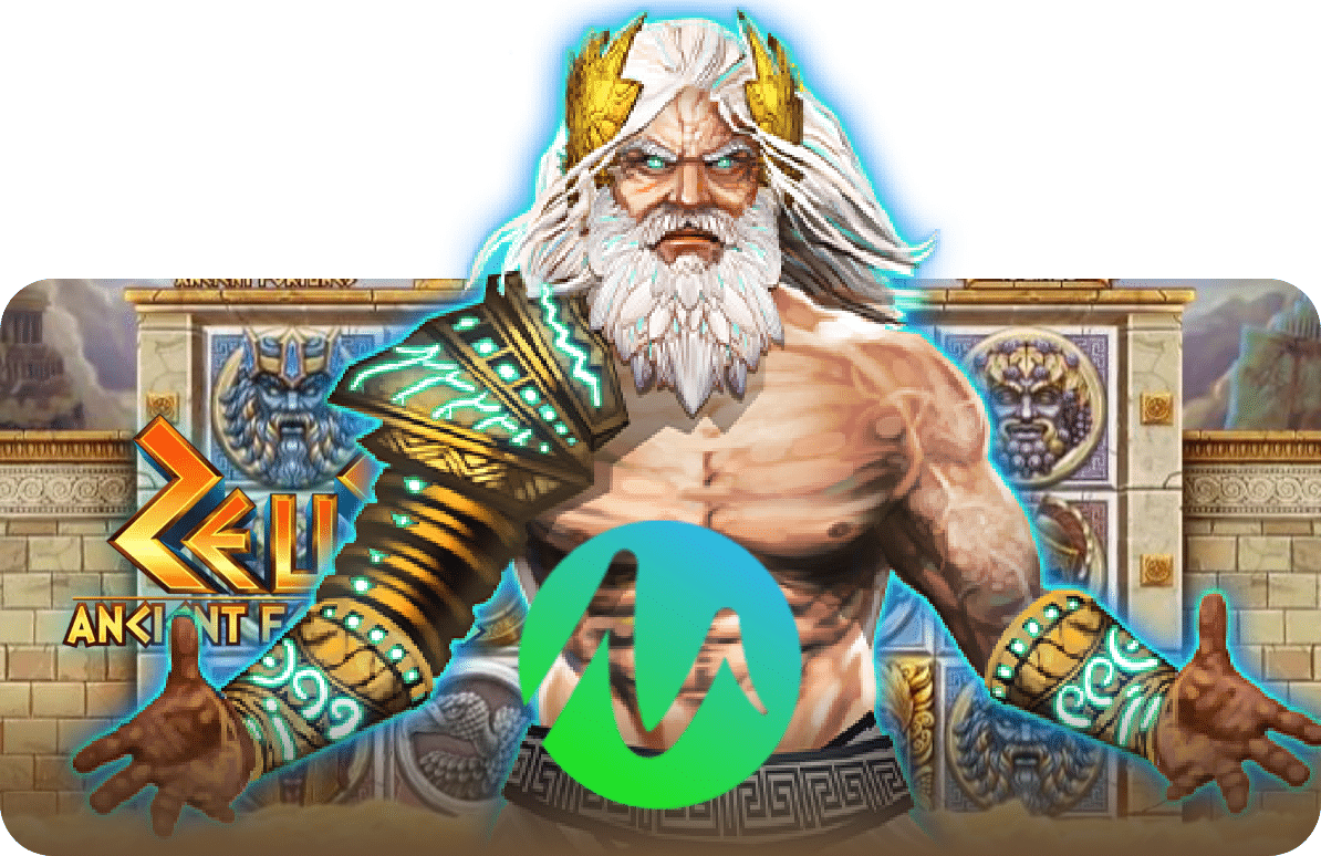 ufacash Banner Ancient Fortunes Zeus จากค่าย Microgaming